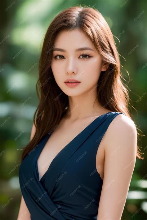 Premium AI Image | Portrait of beautiful asian women with Long layers
