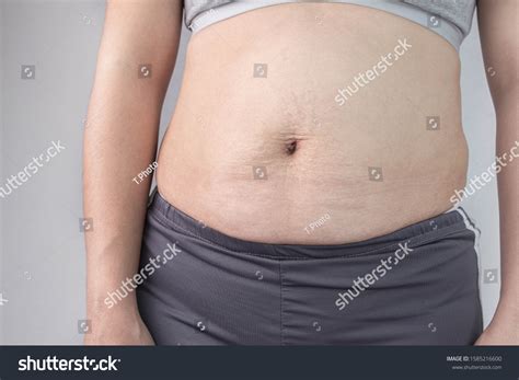 closeup front view woman belly skin stock photo  shutterstock