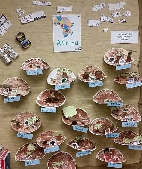 African Savanna Art | Pre-school art, Kindergarten art, Savanna