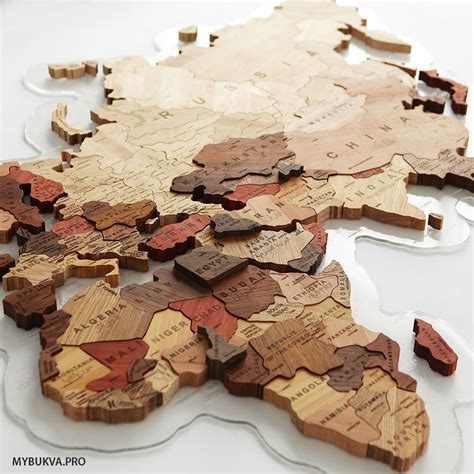 Wooden world map – Artofit