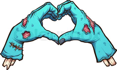 Valentine zombie hands | Stock vector | Colourbox