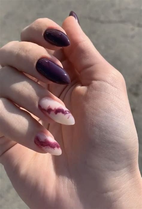 Бардовый маникюр 💅 | Ногти, Маникюр