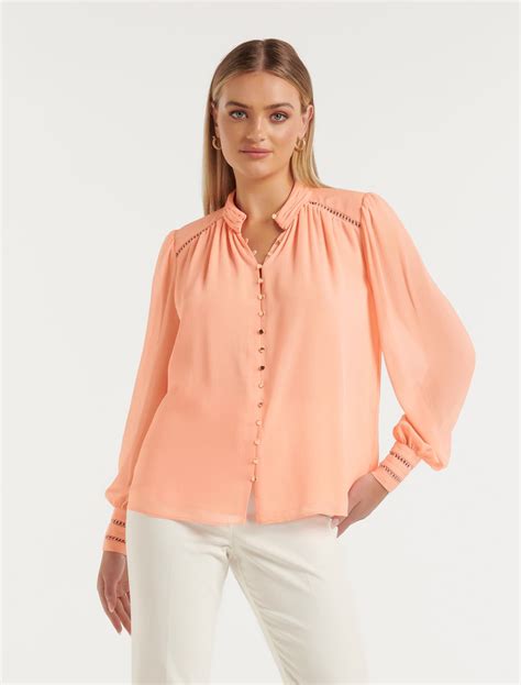 Brielle Trim Spliced Blouse - Women's Fashion | Forever New