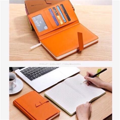 rcsc wallet notebook leather cover giveawayfinance notebook