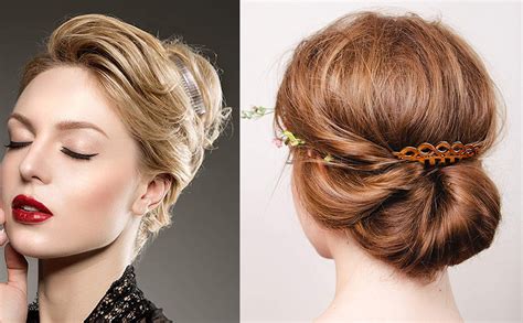 hair side combs pcs french hair combs set  women girls plastic