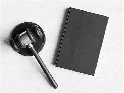 Black and white. Judge's gavel. 3D illustration Stock Photo by ...