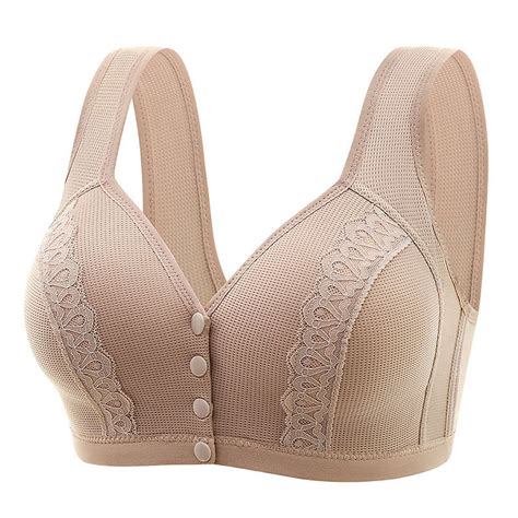 Amidoa Front Closure Girl Bras Full Coverage Bra Womens Fashion 38
