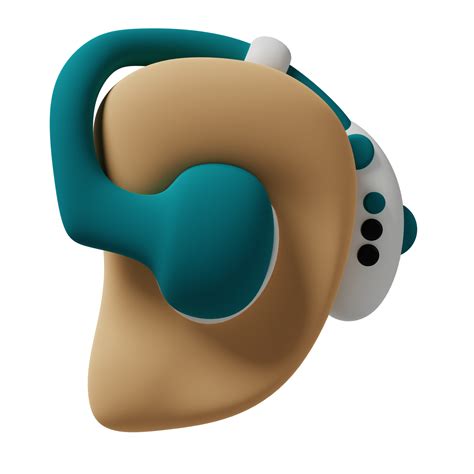 Hearing aid 3d illustration 21186916 PNG