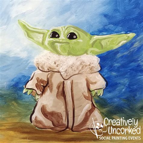 Baby Yoda Painting - Movie Wallpaper