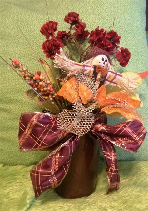 Fall Floral Centerpiece $20 | Fall floral centerpieces, Fall floral