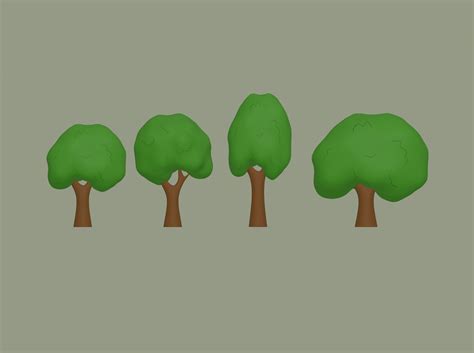 3D модель Мультяшное дерево - TurboSquid 1663256