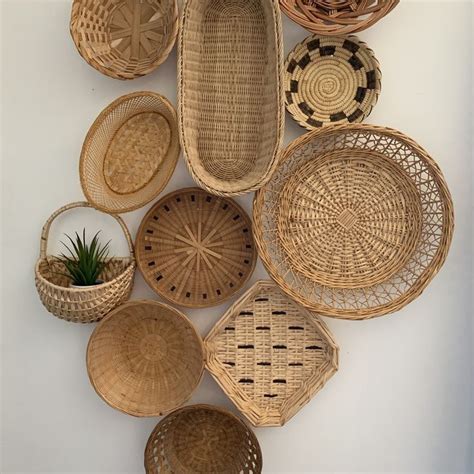 wicker wall art for any room home decor ideas - rattan wall decor living room - boho wall design ...