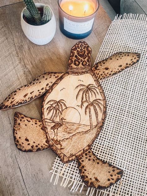 Wooden sea turtle wall art sea turtle turtle art sea turtle art boho ...