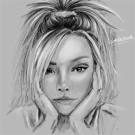 Marzia Kjellberg Drawing Sketch - Drawing Skill