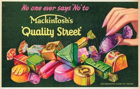 Mackintosh's Quality Street Advertisement, 1954 stock image | Look and ...