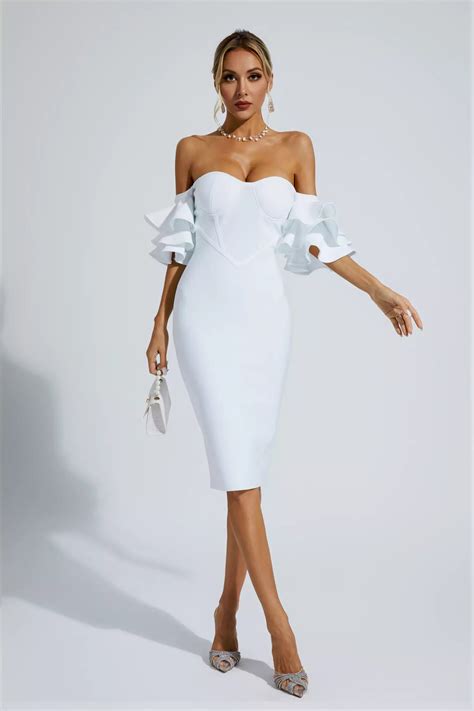 Bandage Dress | White Dress | Midi Dress