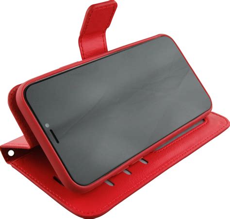 Hülle iPhone 14 Pro Max - Premium Flip Leder Tasche - Rot - Kaufen auf