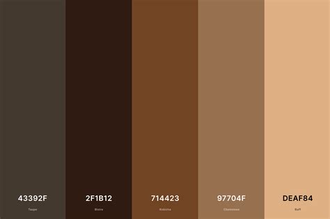 20 Brown Color Palettes With Names And Hex Codes –, 52% OFF