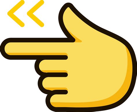 pointing hand left icon emoji 32193953 Vector Art at Vecteezy