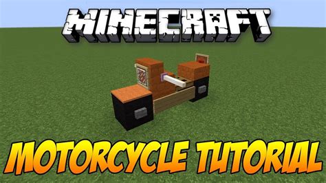 minecraft motorcycle tutorial youtube