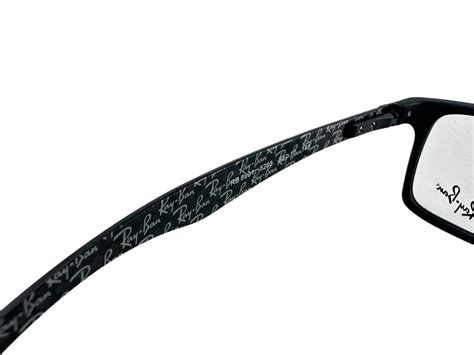 Ray Ban NEW Carbon Fiber Demi Gloss Black Frames Men 55-17-145 ...