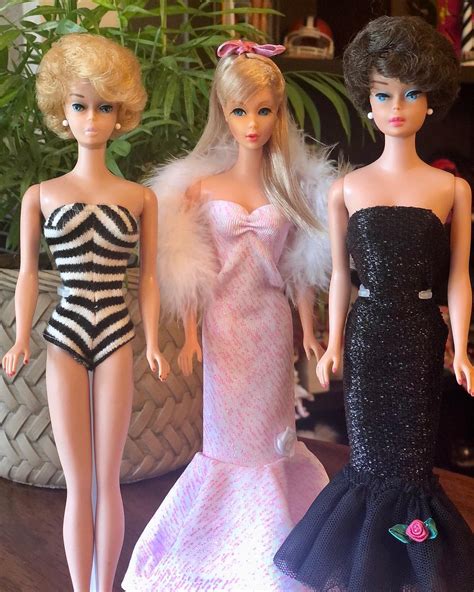 Vintage Barbie dolls from the 1960s. The middle one is the Twist n Turn ...