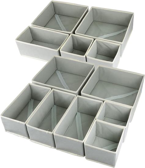 Amazon.com: 12 Pack Drawer Organizer for Clothing, Foldable Cloth ...