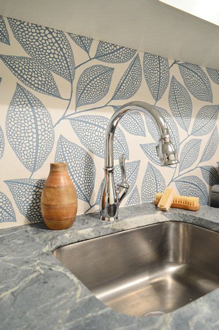 25 Wallpaper Kitchen Backsplashes With Pros And Cons - DigsDigs