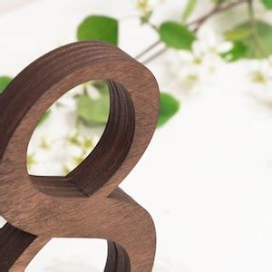 wooden table numbers set     brown table numbers rustic