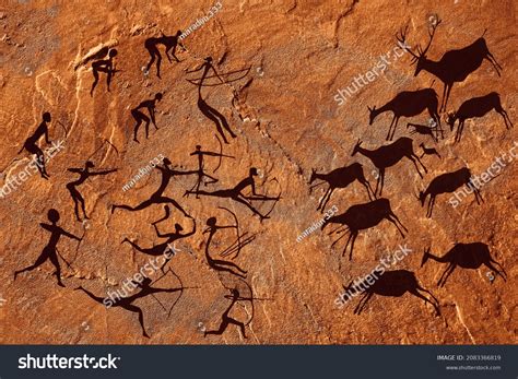 Paleolithic Cave Paintings Hunting