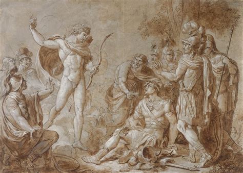 Apollo, at the Behest of Zeus, Restoring Hector to Health and Exhorting ...