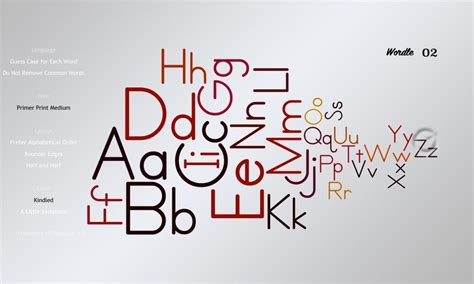 Wordle 34 font examples in 6 color styles, Which one do you like?