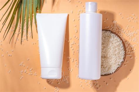 Premium Photo | Rice Shampoo and Conditioner organic rice water hair ...