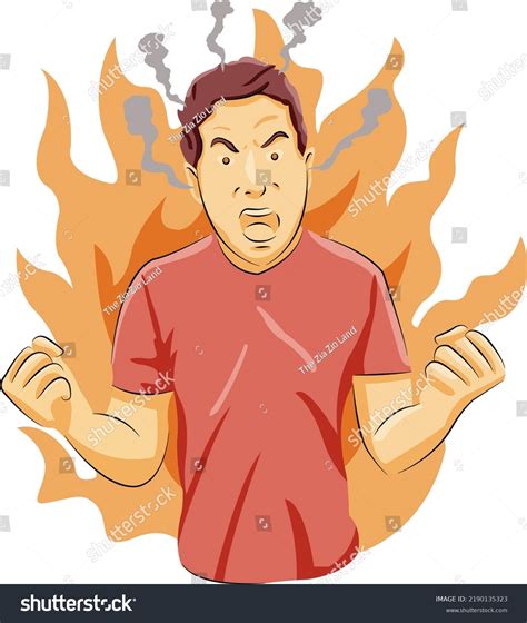 Man Very Angry Upset Yelling Uncontrollable Stock Vector (Royalty Free ...