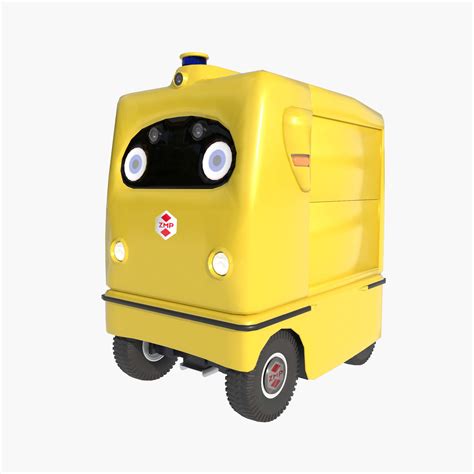 Japanese Delivery Robot Deliro With Downward Opening Doors - 3D Model