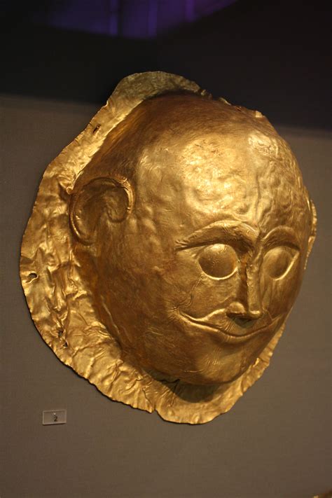 Gold Death Mask, Mycenae (Illustration) - World History Encyclopedia