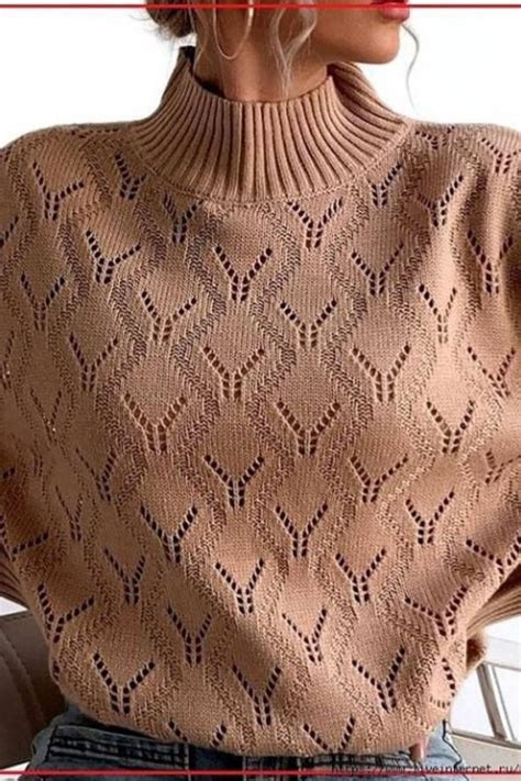 Вязаный джемпер спицами | Punti maglia, Maglie, Maglioni