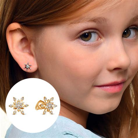 Artefakt Jewelry Гвоздики пусеты серебро, Снежинки серебро 925, с ...