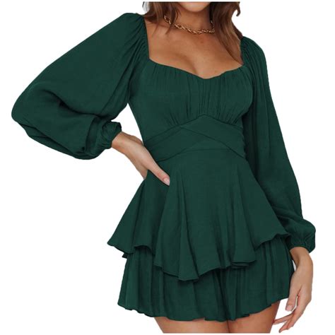 Piratenkostüm Damen, Sommerkleid Damen Swing Kleid Slash Neck