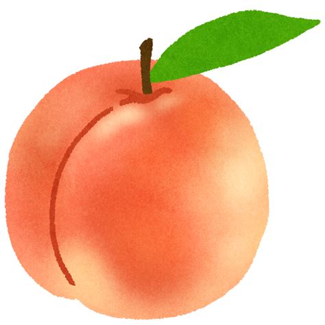 桃のフリーイラスト素材 - 無料のイラスト素材 タダ絵