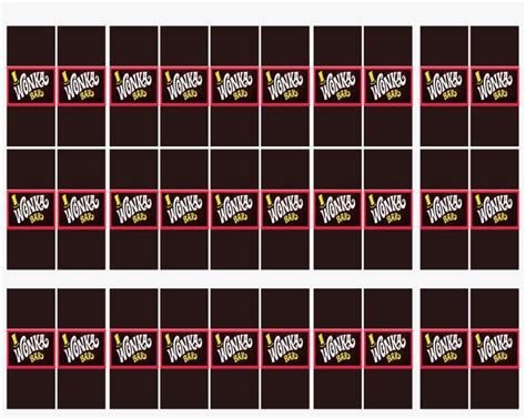 Download Miniature Wonka Bars Template - Mini Wonka Bar Wrapper | Transparent PNG Download | SeekPNG