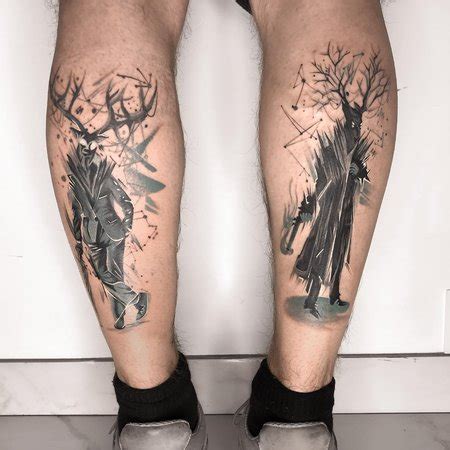 Эскизы, ФОТО тату для парней на всю ногу | VeAn Tattoo