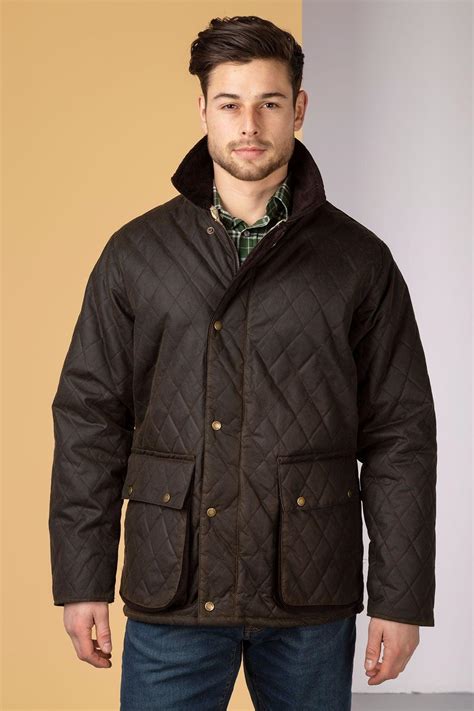 mens quilted wax jacket en de padded wax jacket rydale