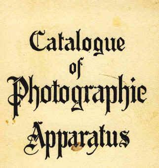 catalog  photographic apparatus rochester optical  antique