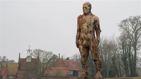 Drivers stopping to photograph giant sculpture of naked Yoxman near A12