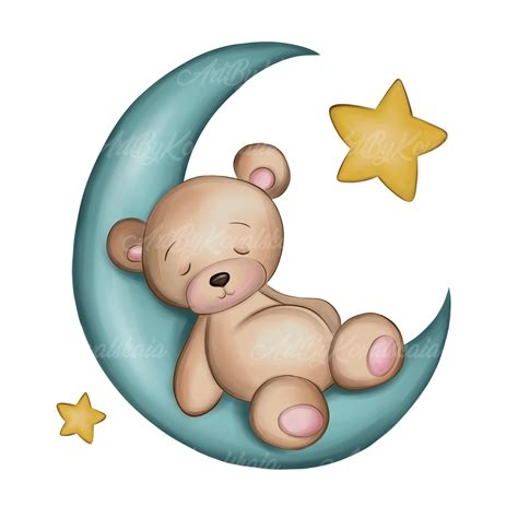 Planner Stickers, Urso Bear, Teddy Bear Clipart, Moon Bear, Baby Shower
