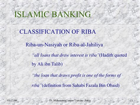 islamic banking classification  riba