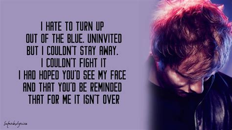 Ed Sheeran - Someone Like You (Lyrics) - YouTube