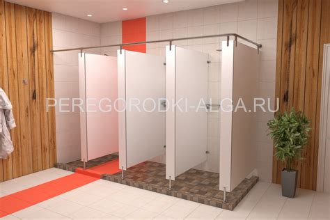 Заказать Душевые перегородки (HPL-пластик 12 мм, каркас стальные штанги ...