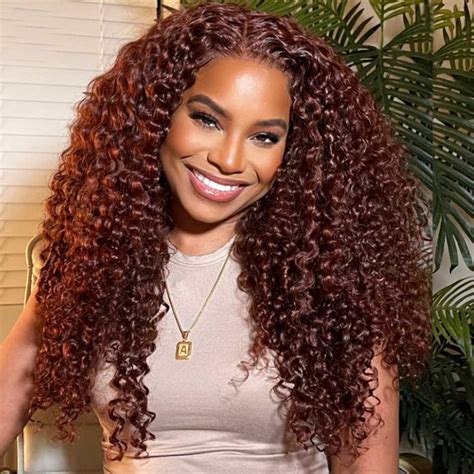 Tuneful #33 Auburn Colored 13x6 13x4 5x5 Lace Front Closure Human Hair ...